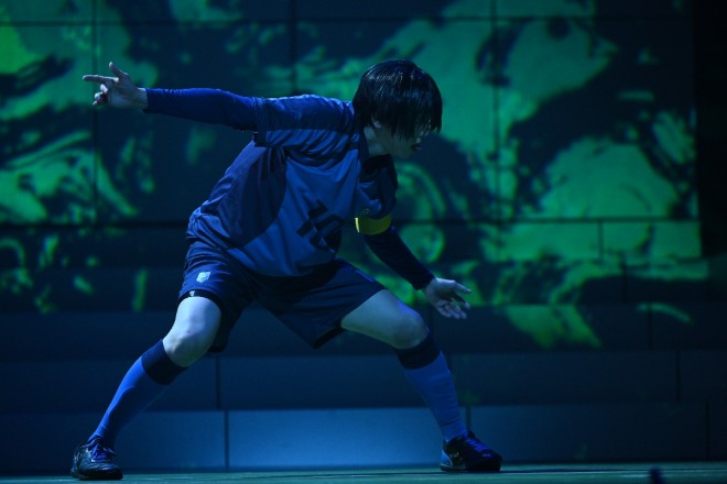 A scene from the final rehearsal of Blue Lock 4th STAGE